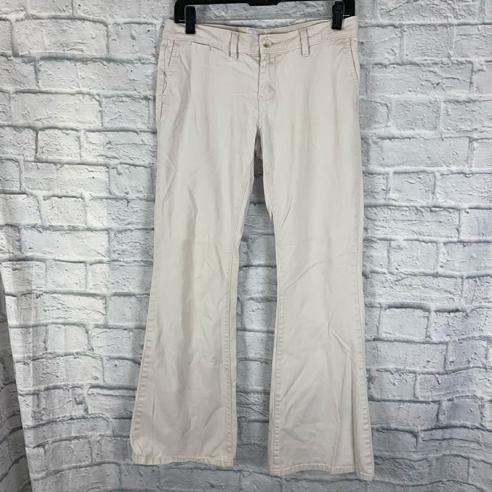 Gap premium flat front bell bottom chinos sz 4R women